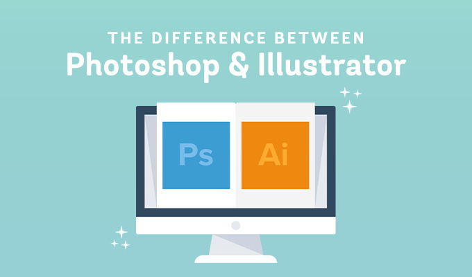 difference between illustrator and photoshop